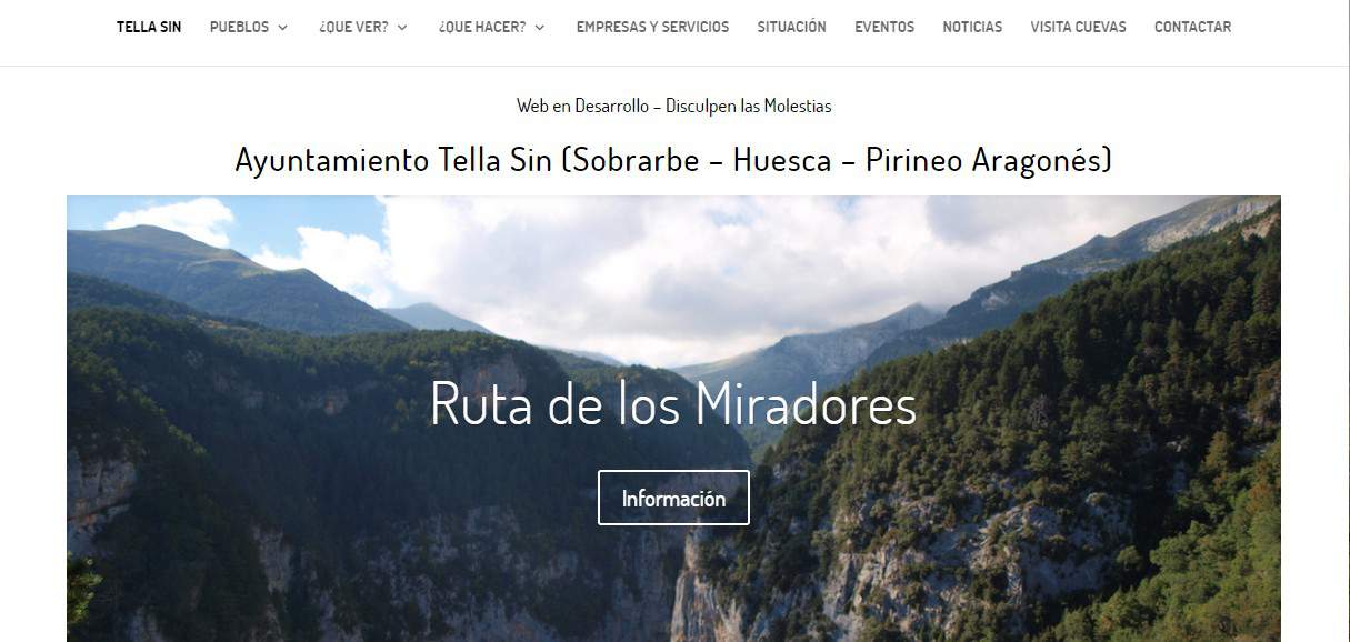 Nueva Web Tella Sin (Huesca)